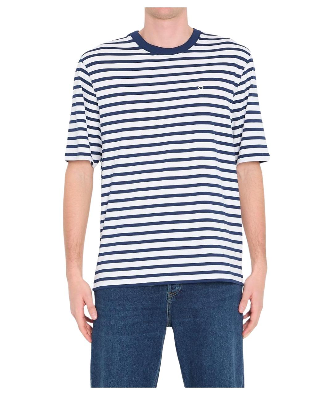 Ami Paris Синяя хлопковая футболка, фото 1