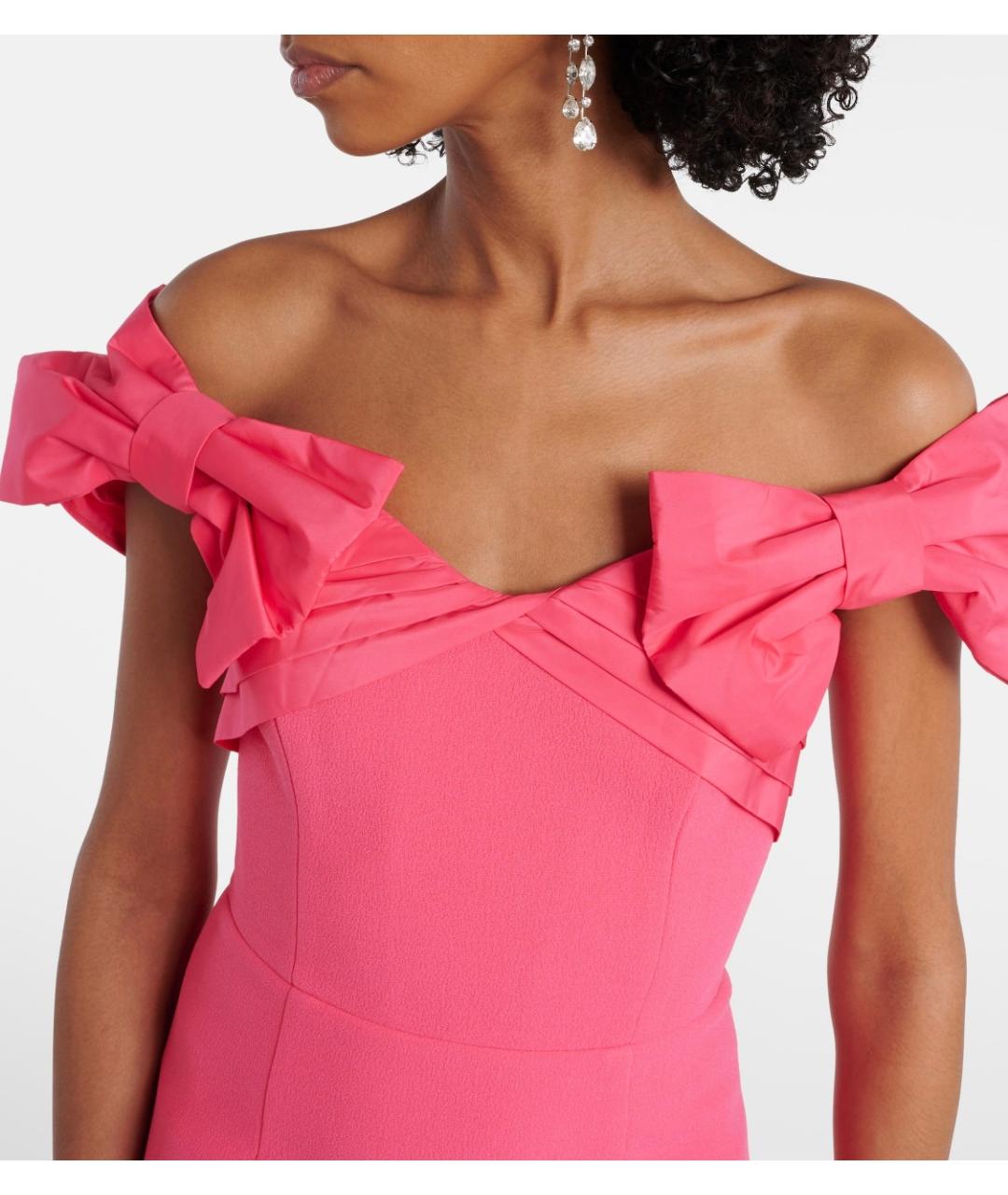REBECCA VALLANCE Розовое полиэстеровое коктейльное платье, фото 4