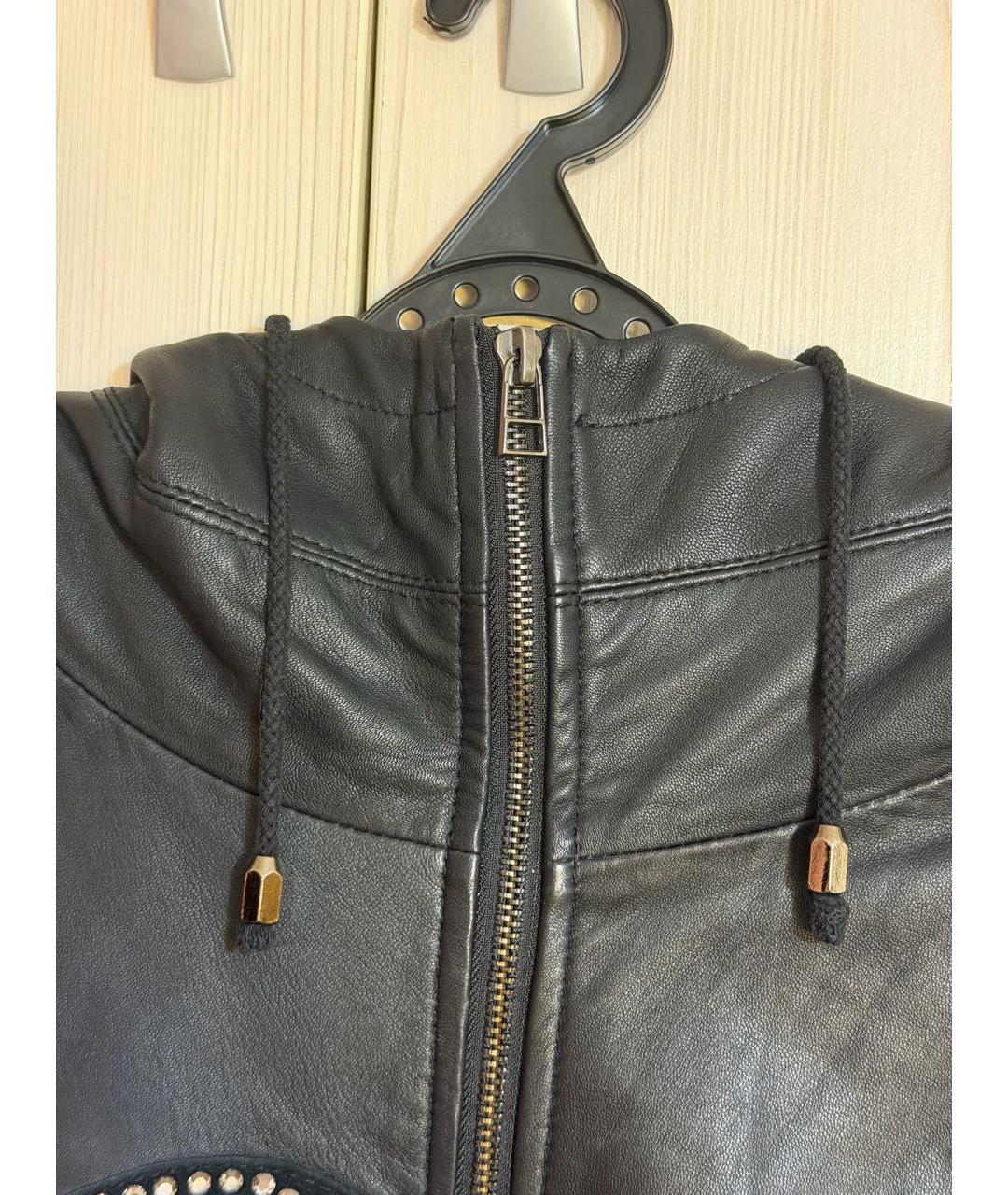 Y-3 Черная кожаная куртка, фото 4