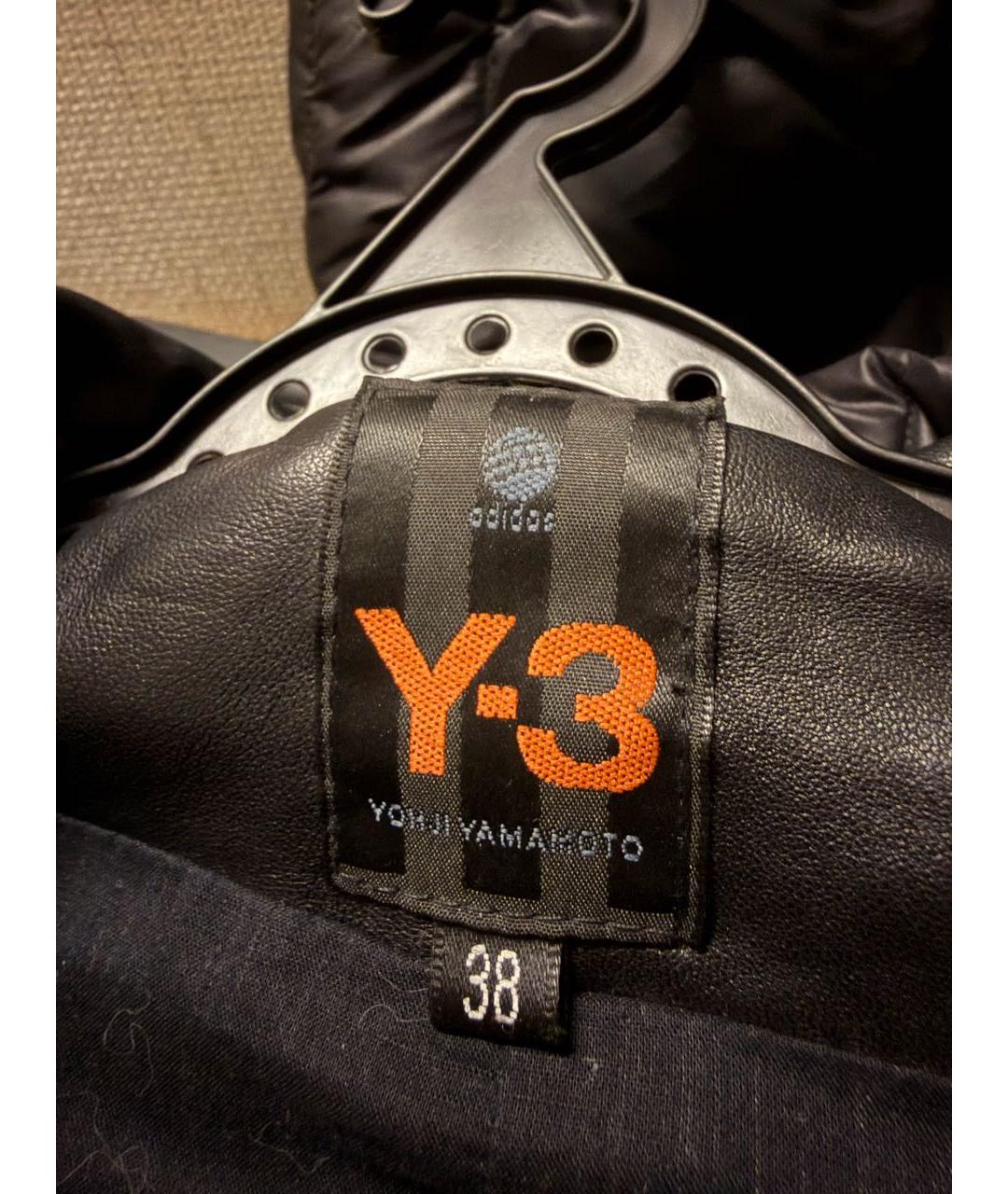 Y-3 Черная кожаная куртка, фото 3