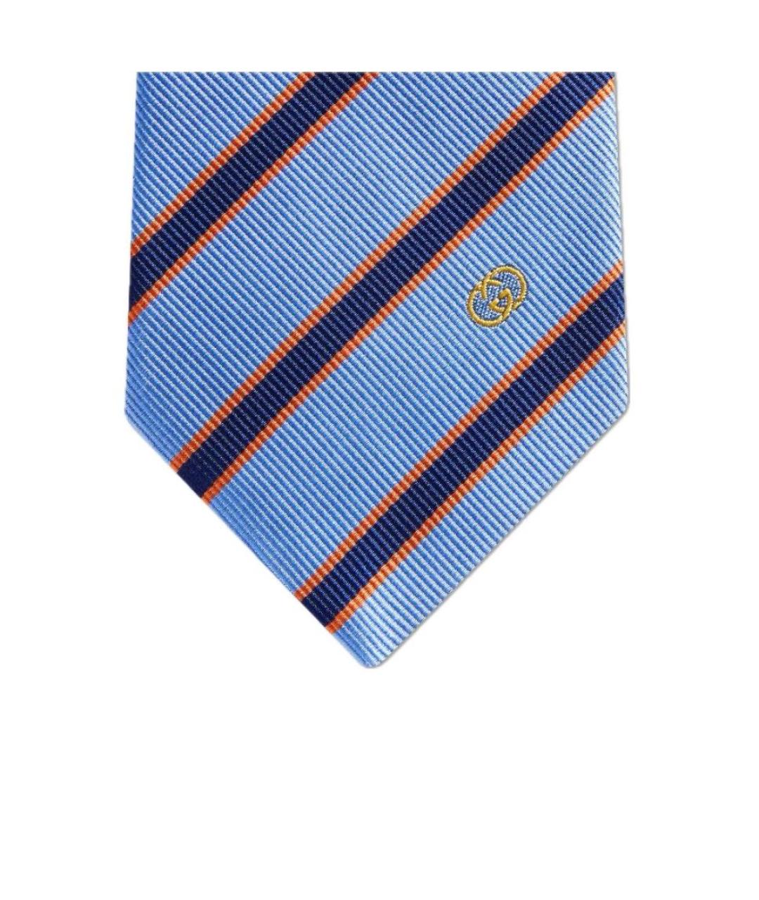 GUCCI Голубой шелковый галстук, фото 2