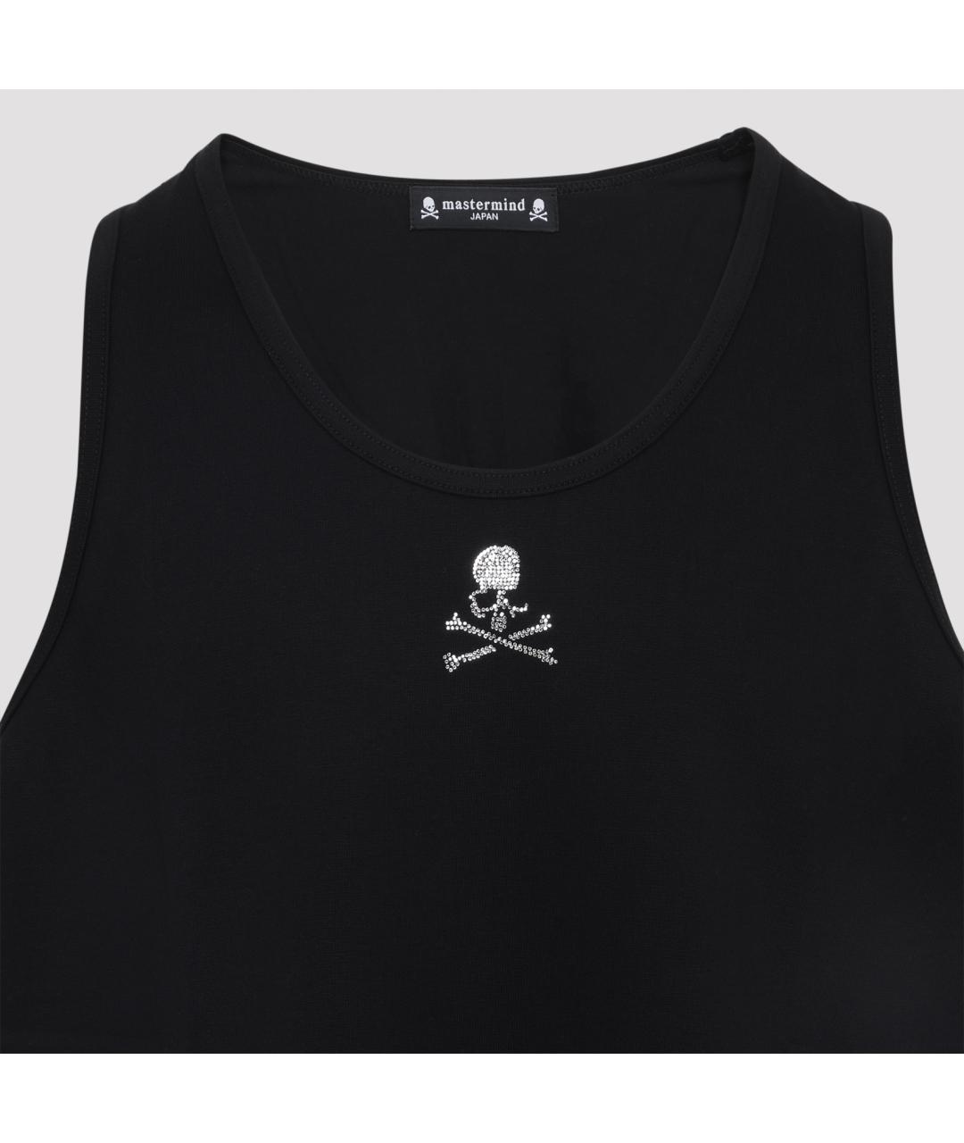 MASTERMIND WORLD Черная хлопковая майка, фото 3