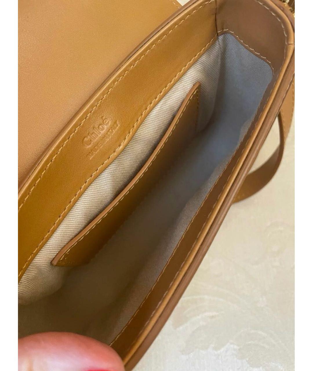 CHLOE Коричневая кожаная сумка с короткими ручками, фото 8