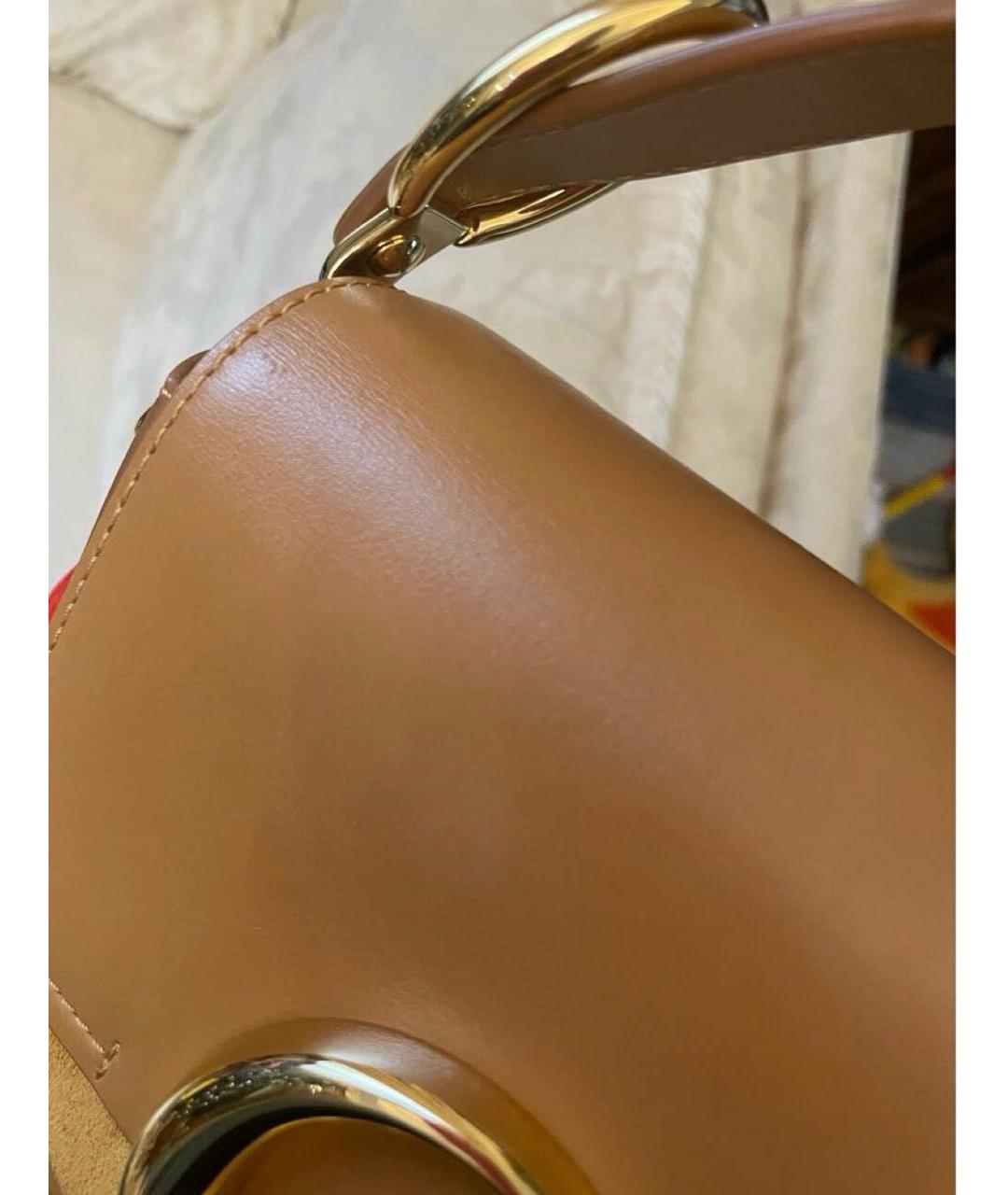 CHLOE Коричневая кожаная сумка с короткими ручками, фото 7