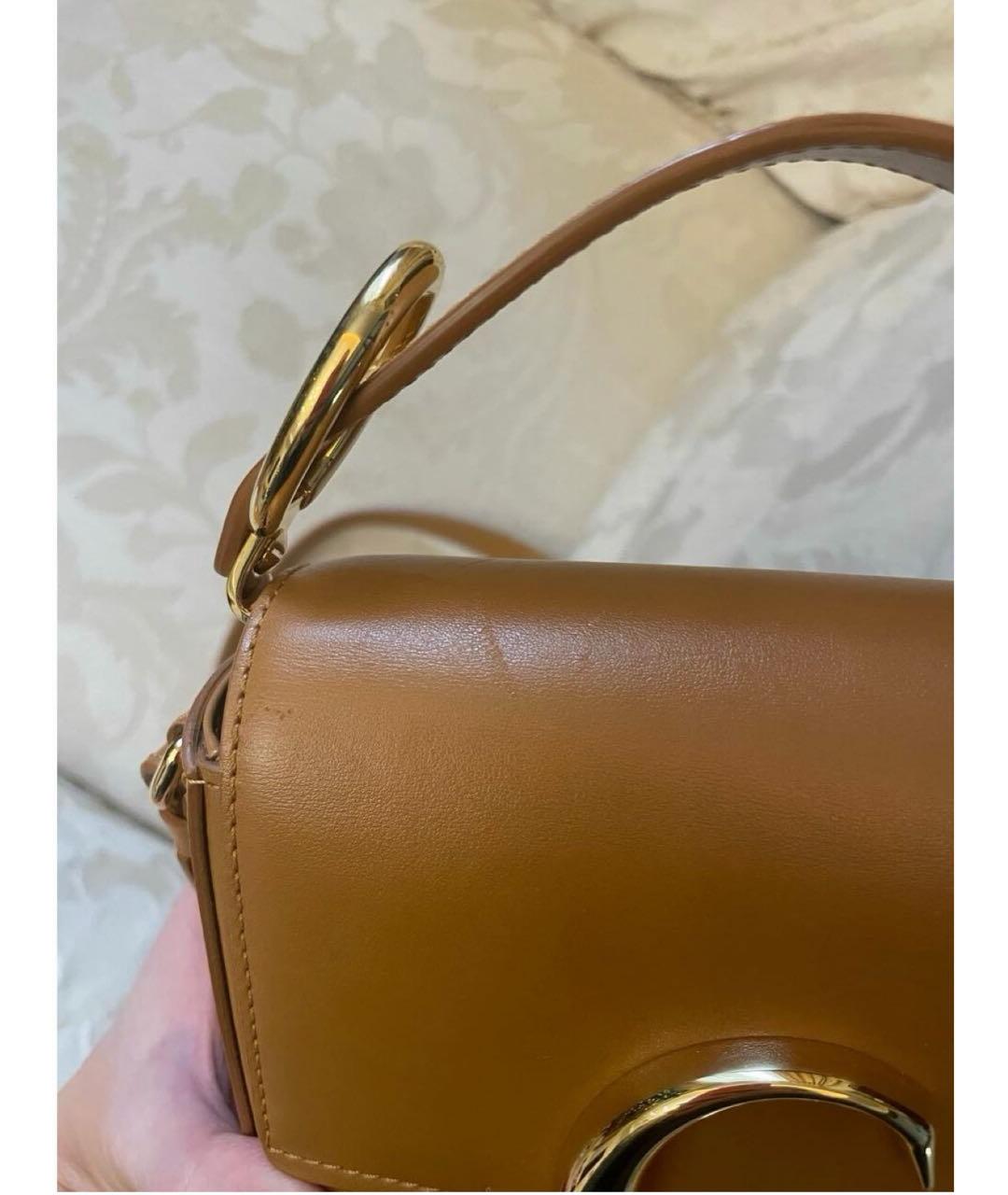 CHLOE Коричневая кожаная сумка с короткими ручками, фото 6