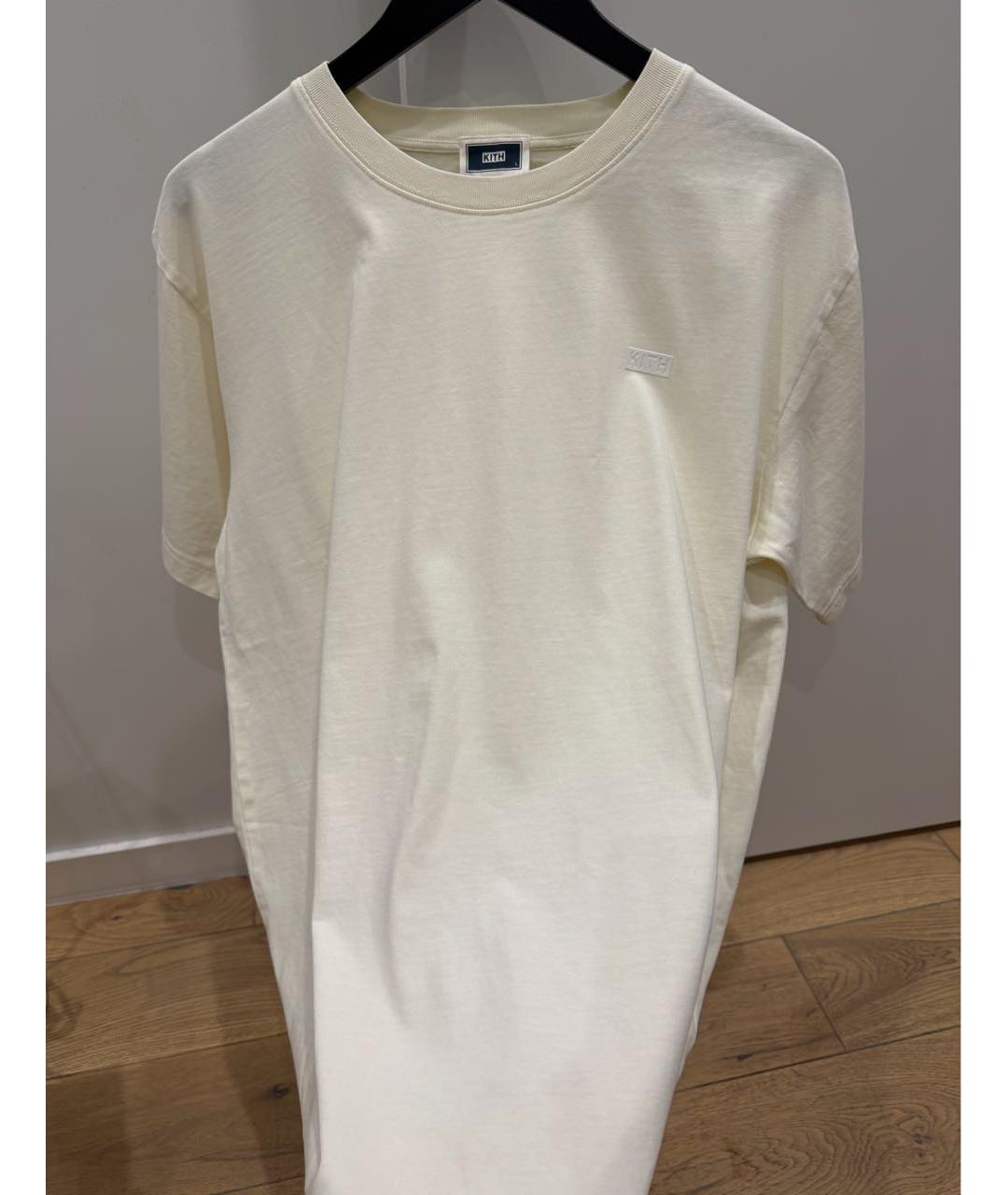 KITH Бежевая хлопковая футболка, фото 6