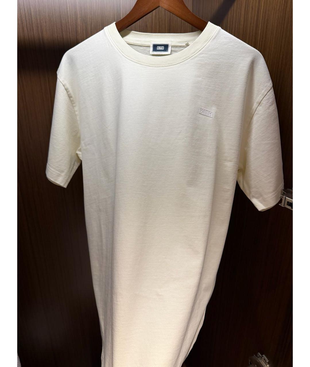 KITH Бежевая хлопковая футболка, фото 6