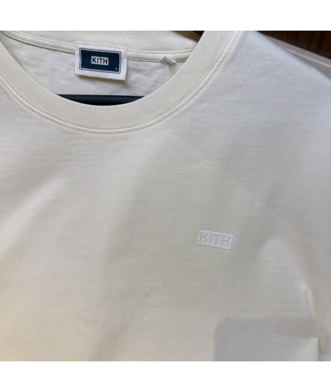 KITH Бежевая хлопковая футболка, фото 3
