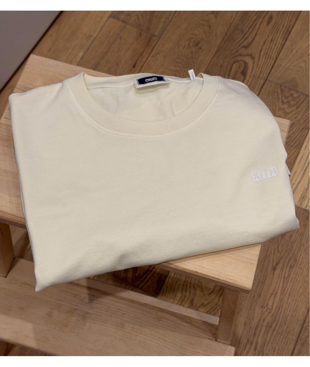 KITH Бежевая хлопковая футболка, фото 2