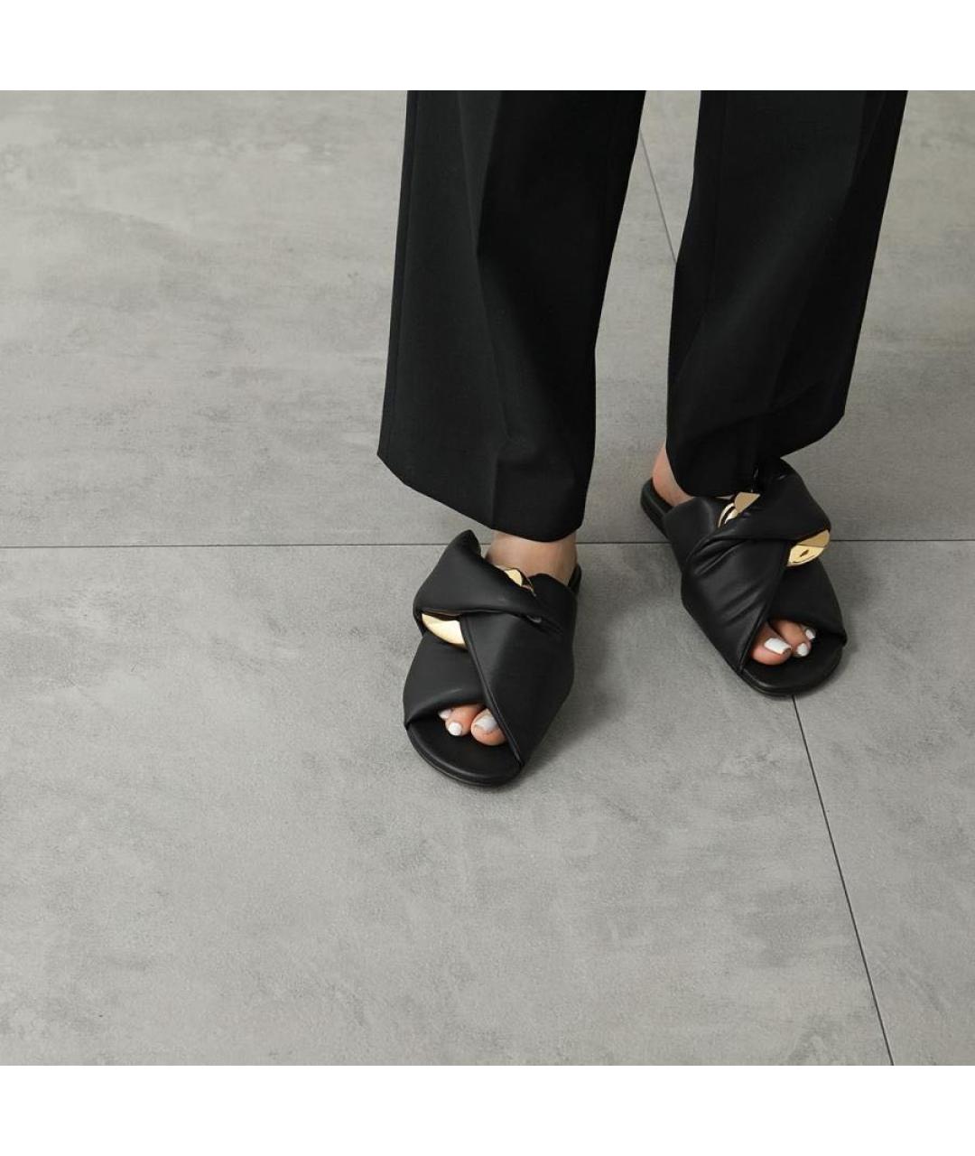 J.W.ANDERSON Черные шлепанцы, фото 7