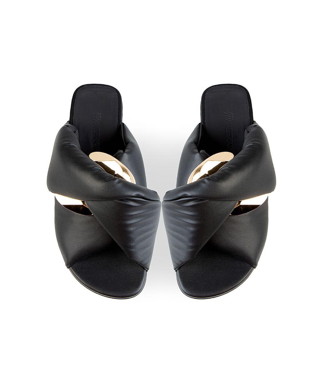 J.W.ANDERSON Черные шлепанцы, фото 3