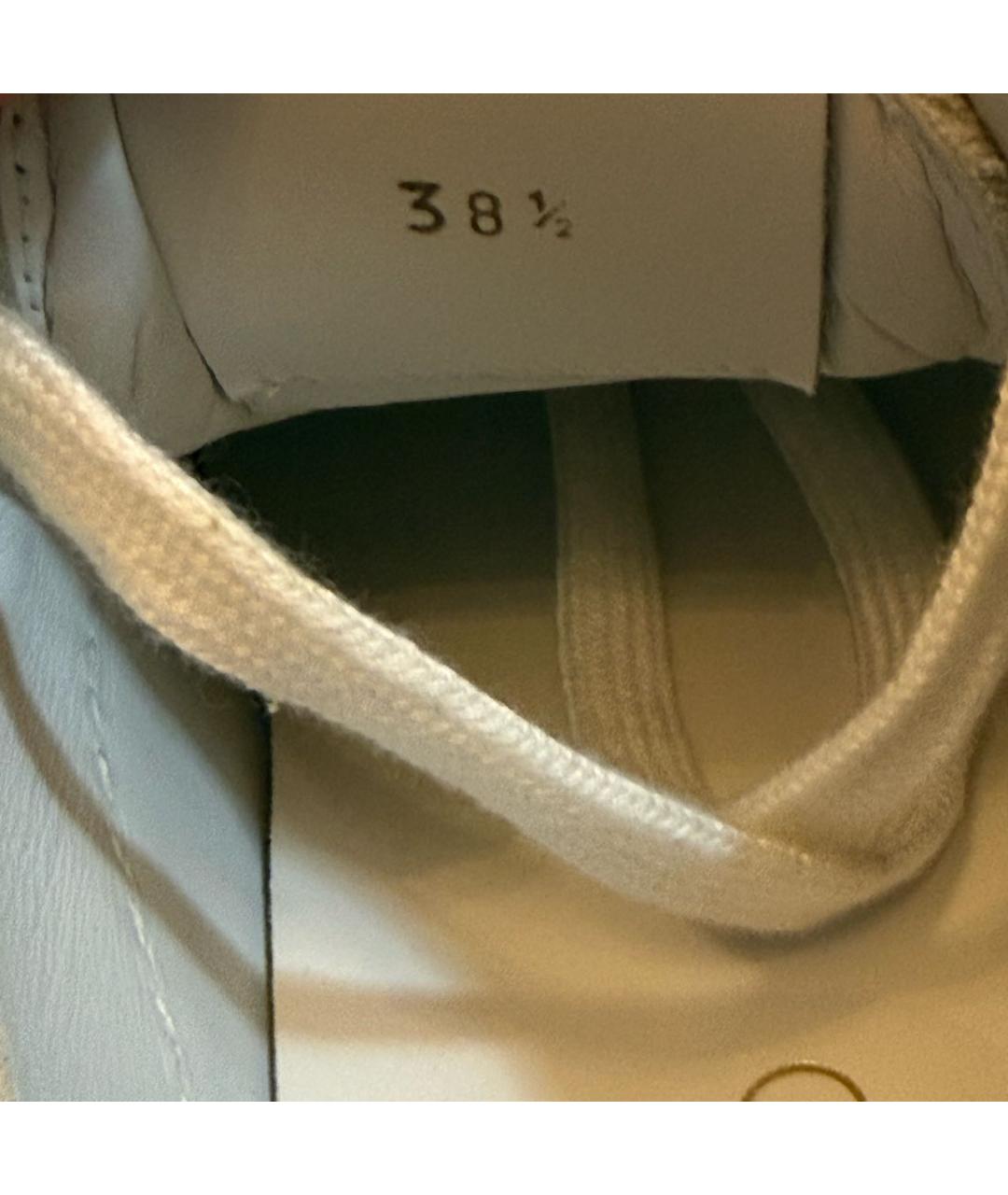 JIMMY CHOO Белые кожаные кеды, фото 6