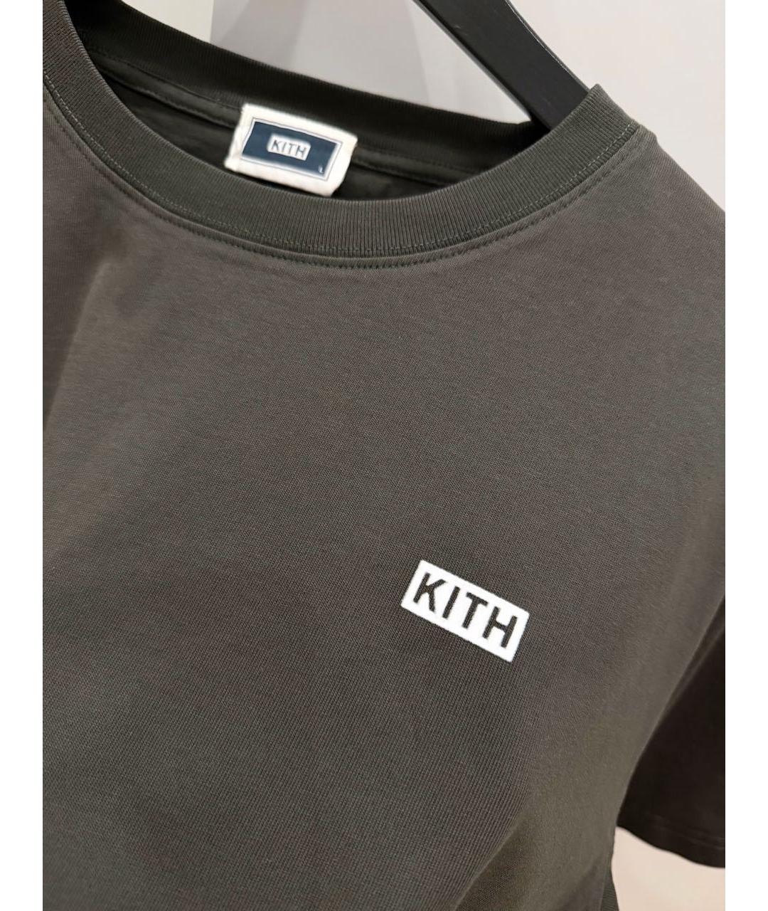 KITH Хаки хлопковая футболка, фото 2