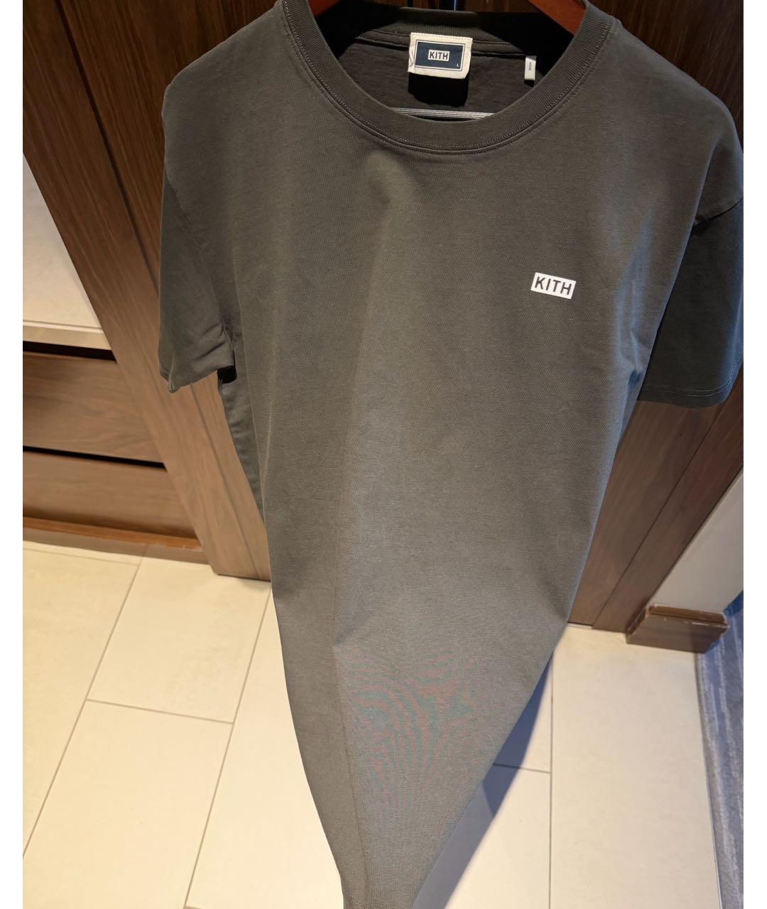 KITH Хаки хлопковая футболка, фото 2