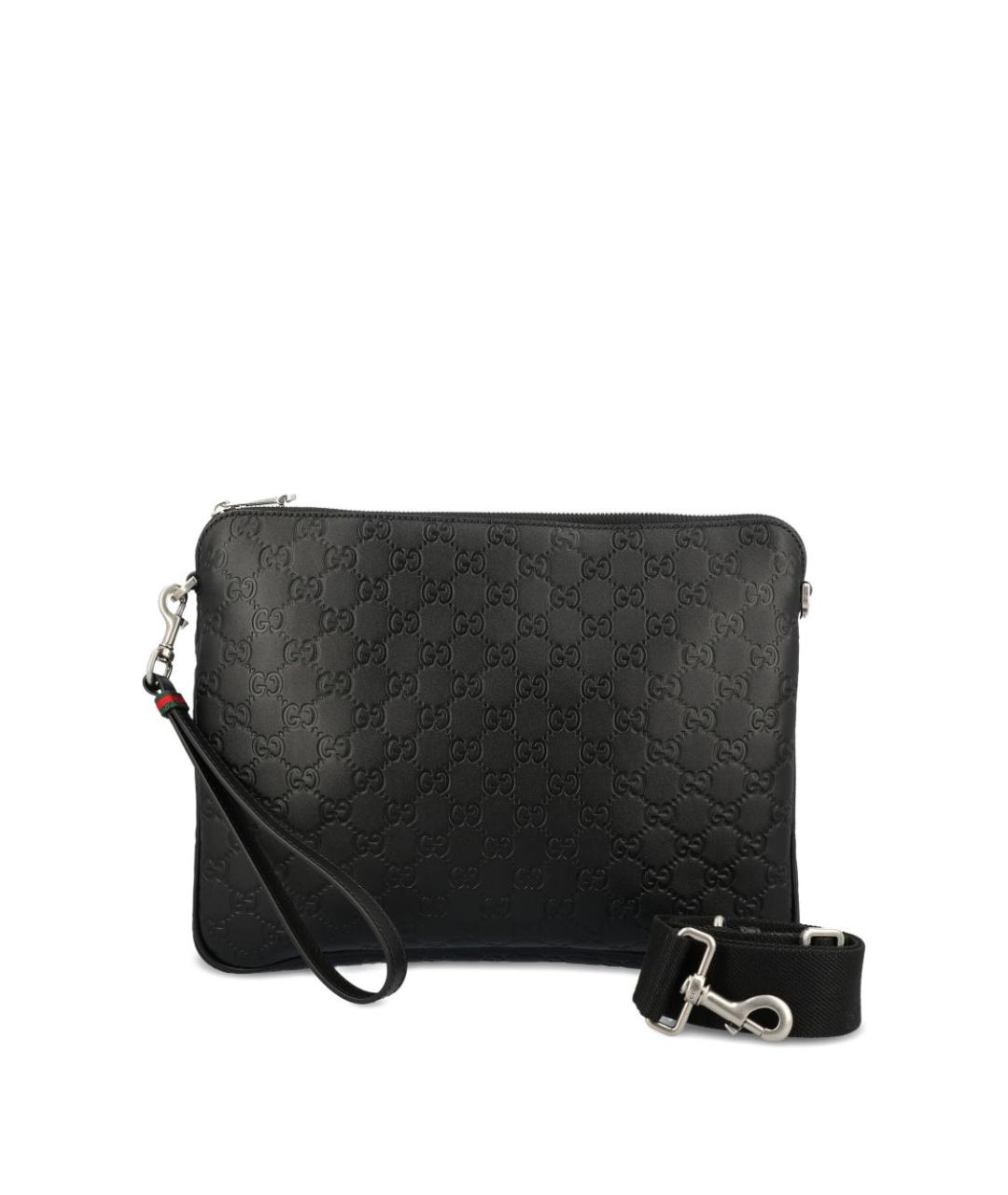 GUCCI Черная кожаная сумка на плечо, фото 1