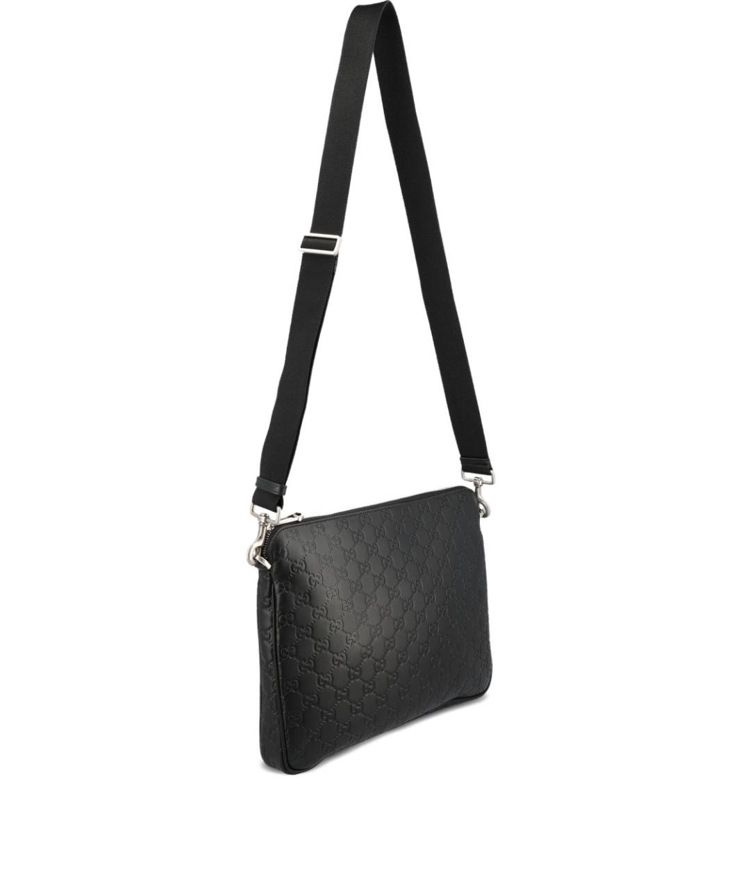 GUCCI Черная кожаная сумка на плечо, фото 2