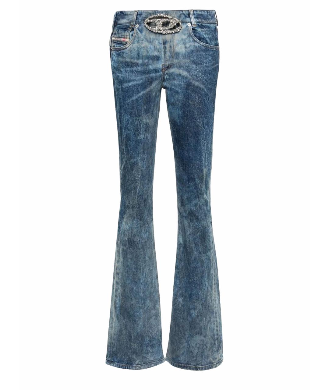 DIESEL Голубые хлопко-эластановые джинсы клеш, фото 1