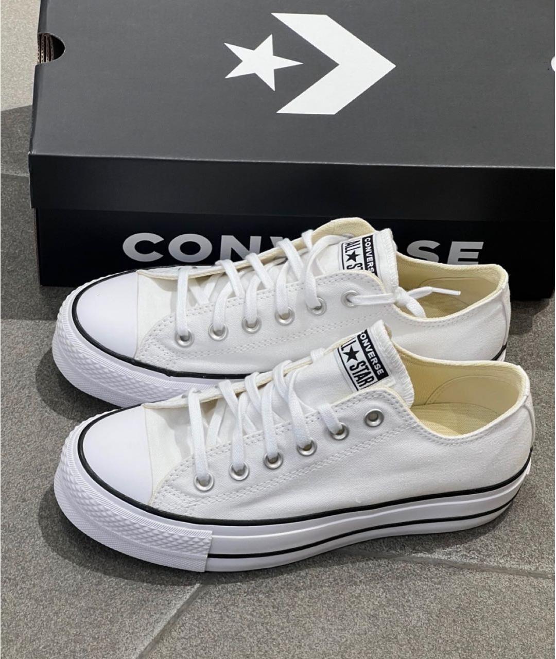 CONVERSE Белые текстильные кроссовки, фото 2
