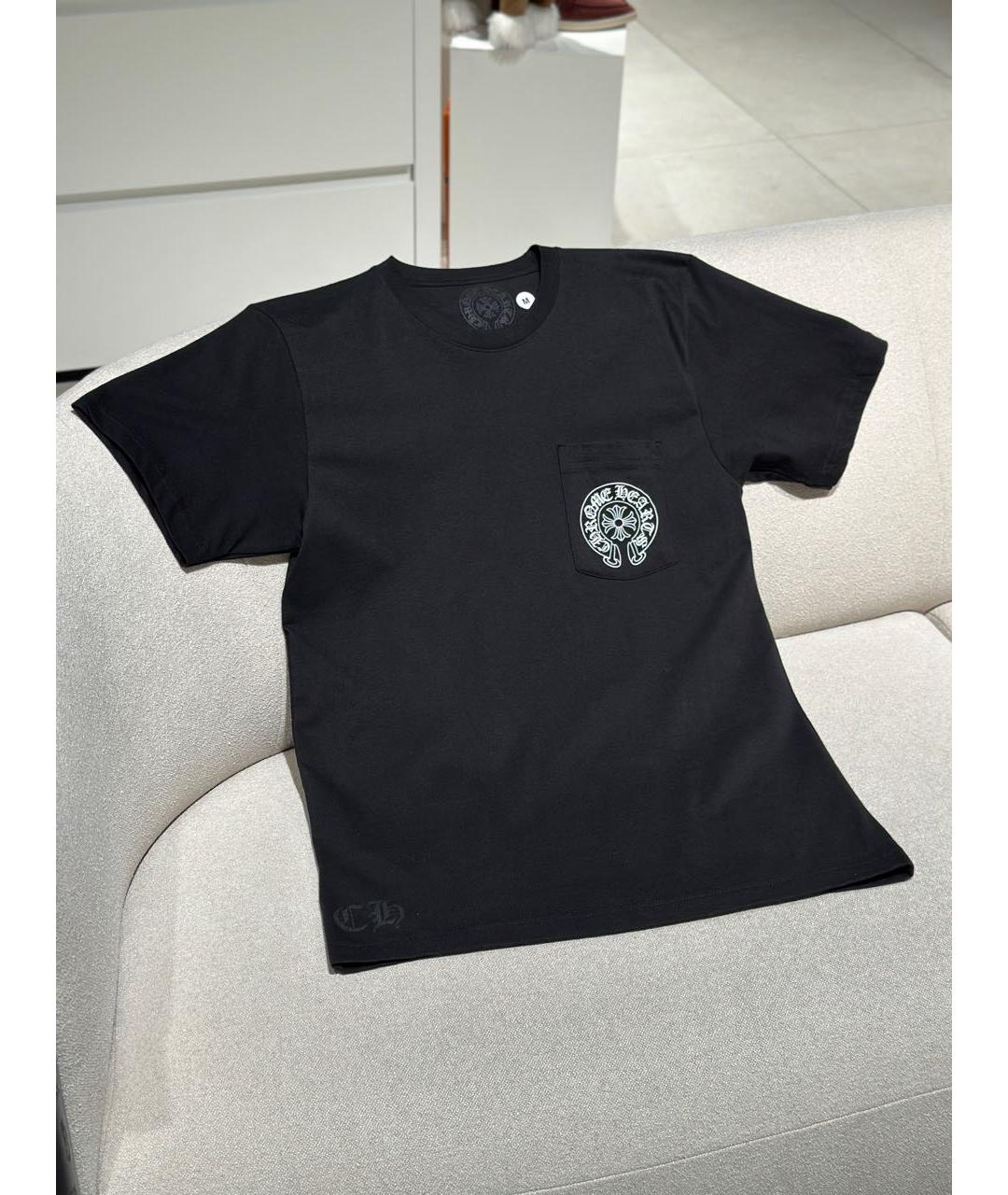 CHROME HEARTS Черная хлопковая футболка, фото 8