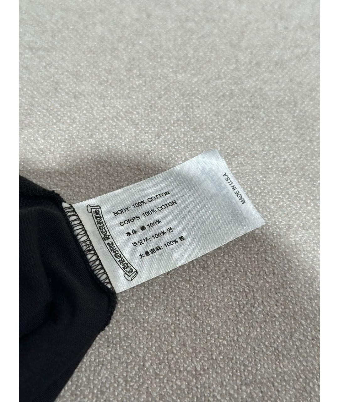 CHROME HEARTS Черная хлопковая футболка, фото 6