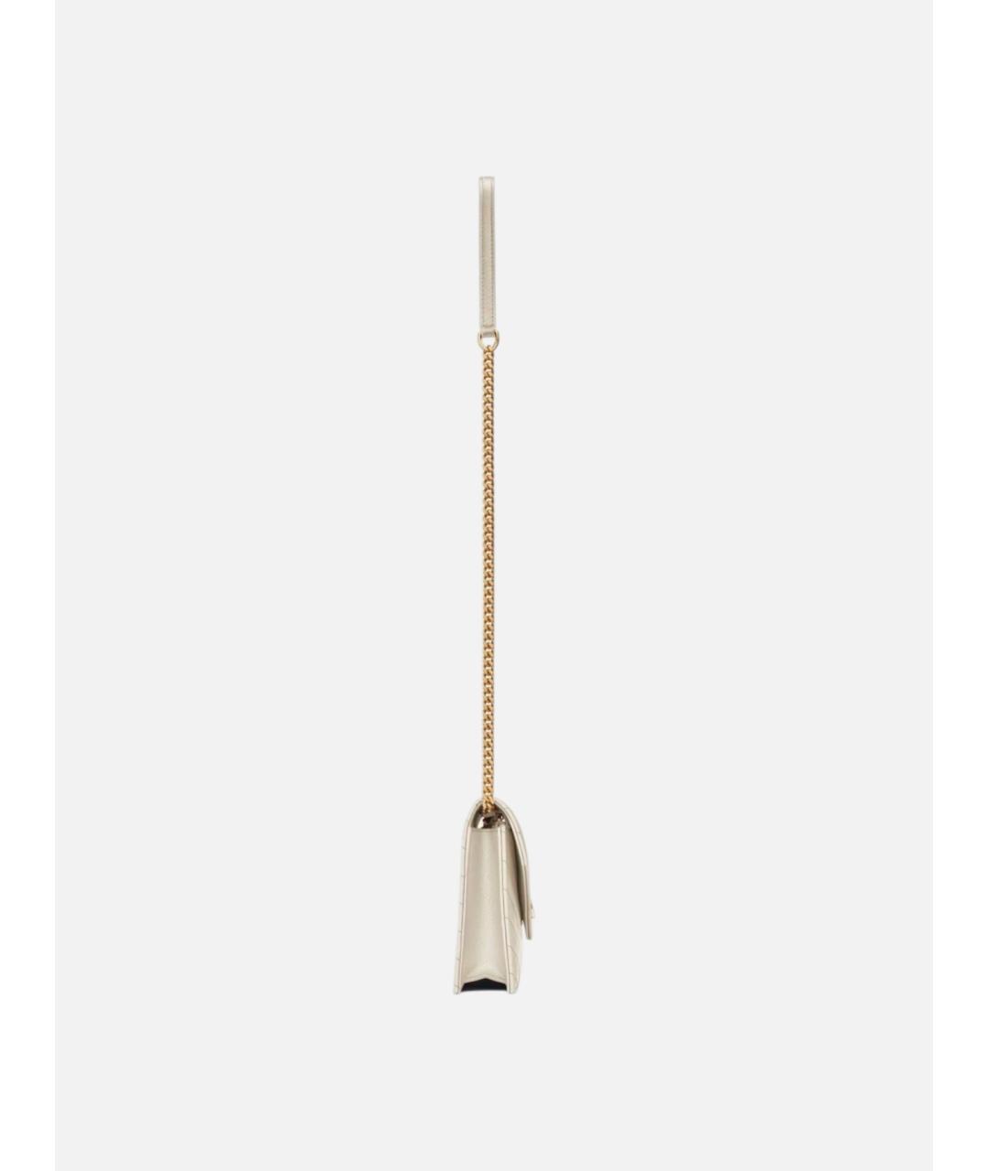 SAINT LAURENT Белая кожаная сумка через плечо, фото 3