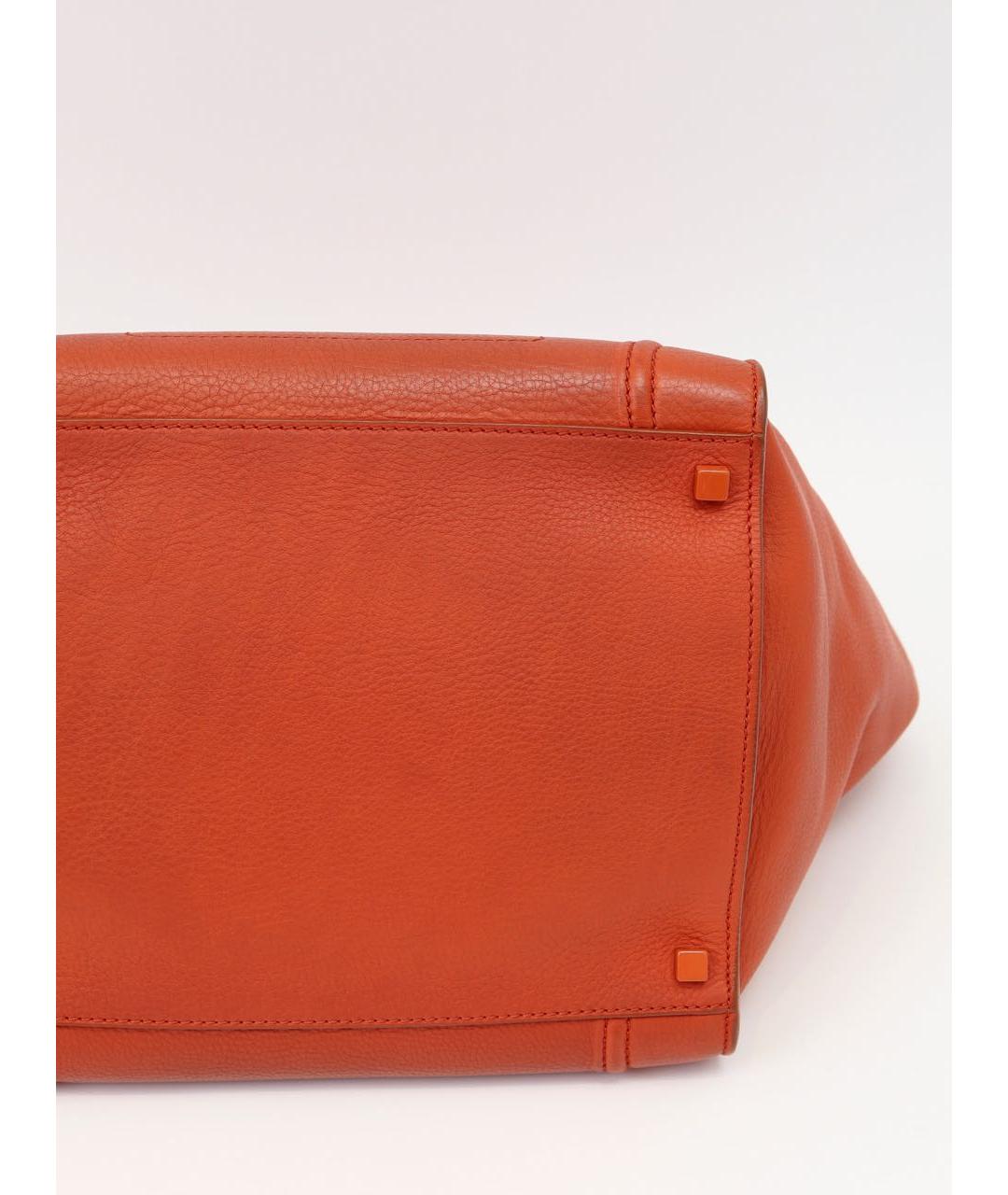 CELINE Оранжевая кожаная сумка тоут, фото 8