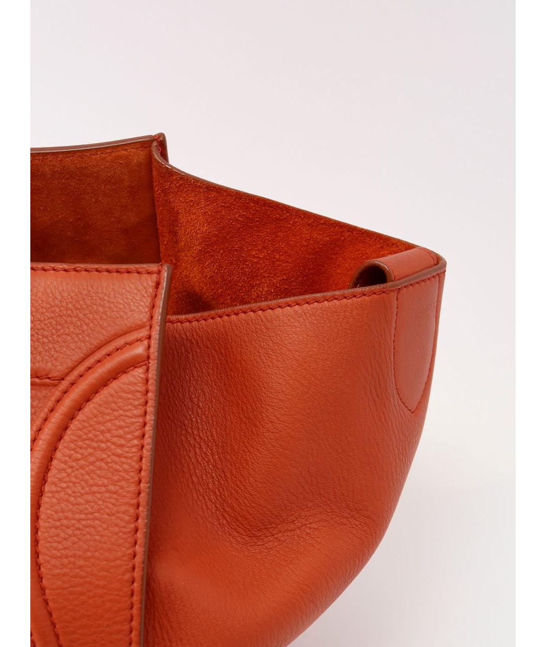 CELINE Оранжевая кожаная сумка тоут, фото 6