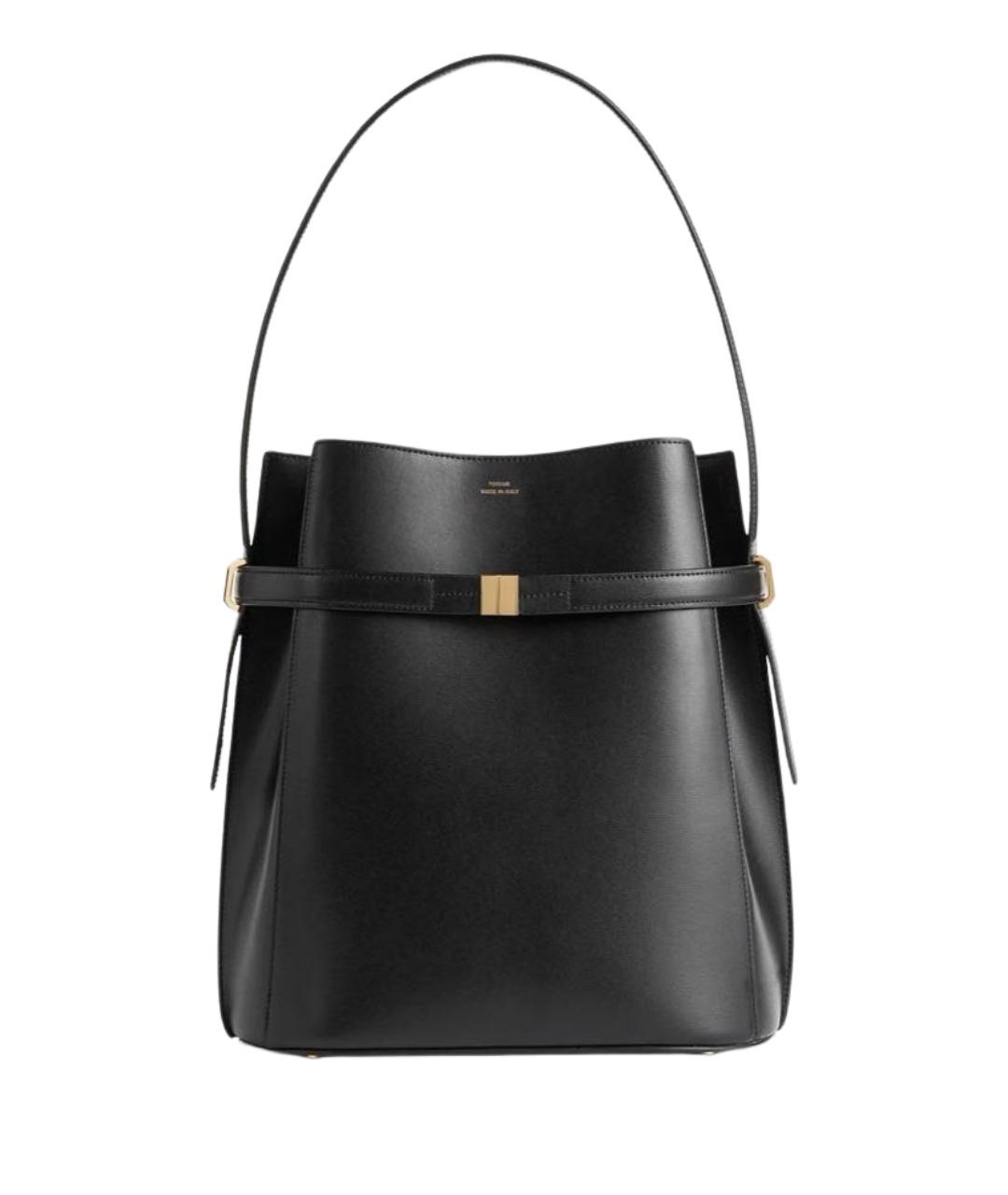 TOTEME Черная кожаная сумка тоут, фото 1