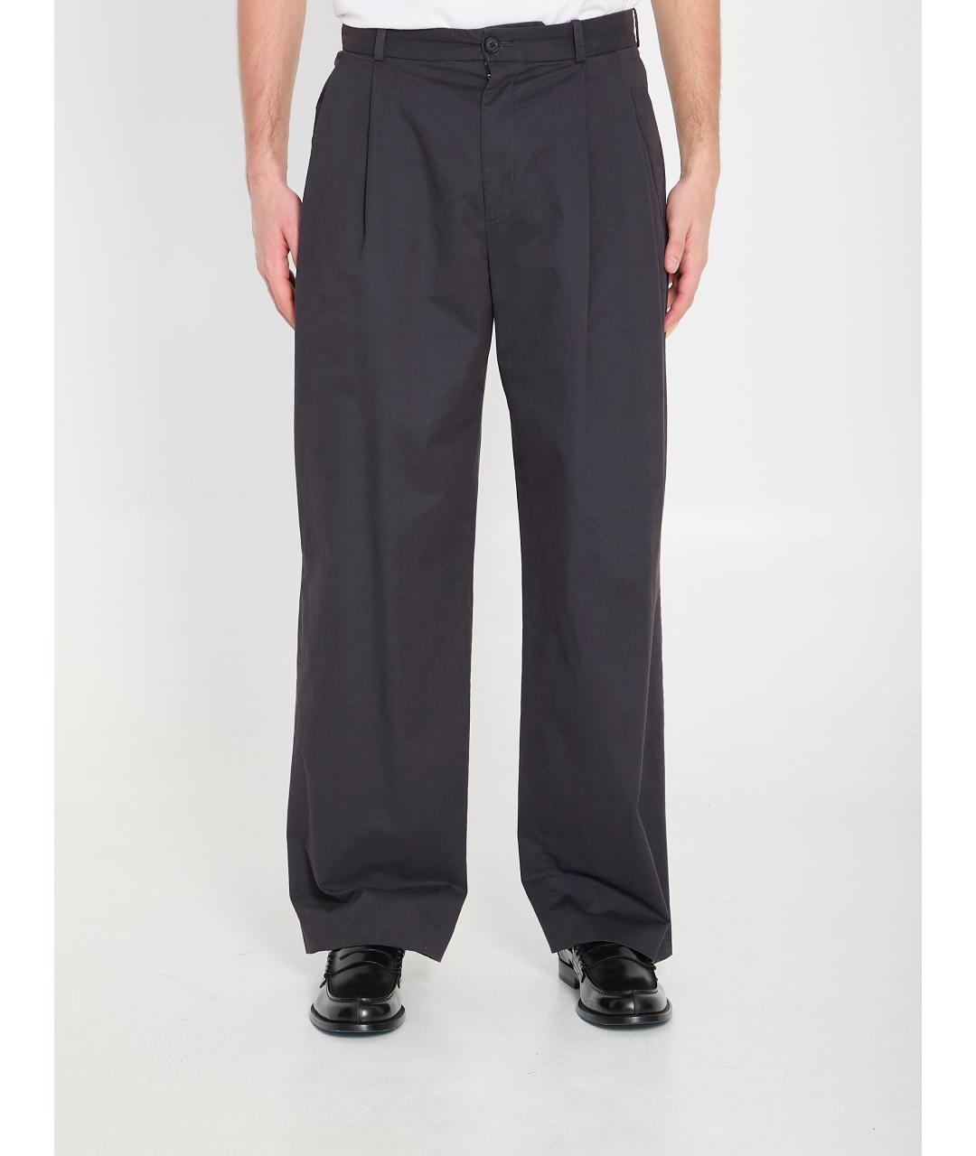 THE ROW Серые хлопковые повседневные брюки, фото 3