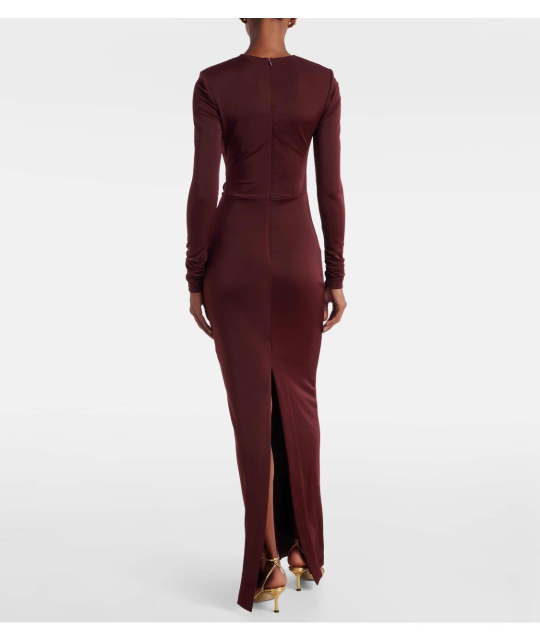 REBECCA VALLANCE Бордовое полиэстеровое коктейльное платье, фото 3