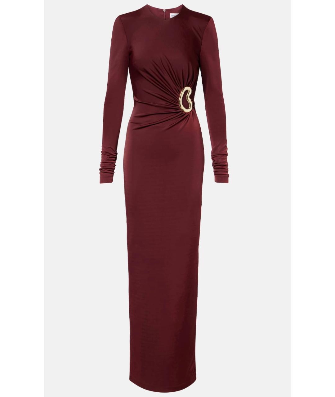 REBECCA VALLANCE Бордовое полиэстеровое коктейльное платье, фото 6