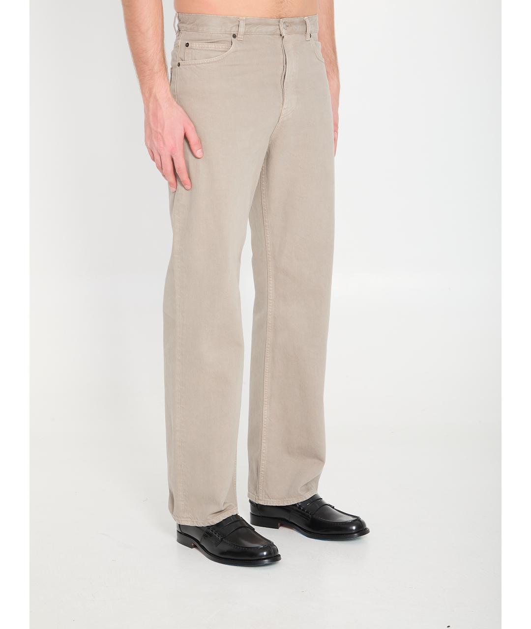 THE ROW Бежевые хлопковые прямые джинсы, фото 2
