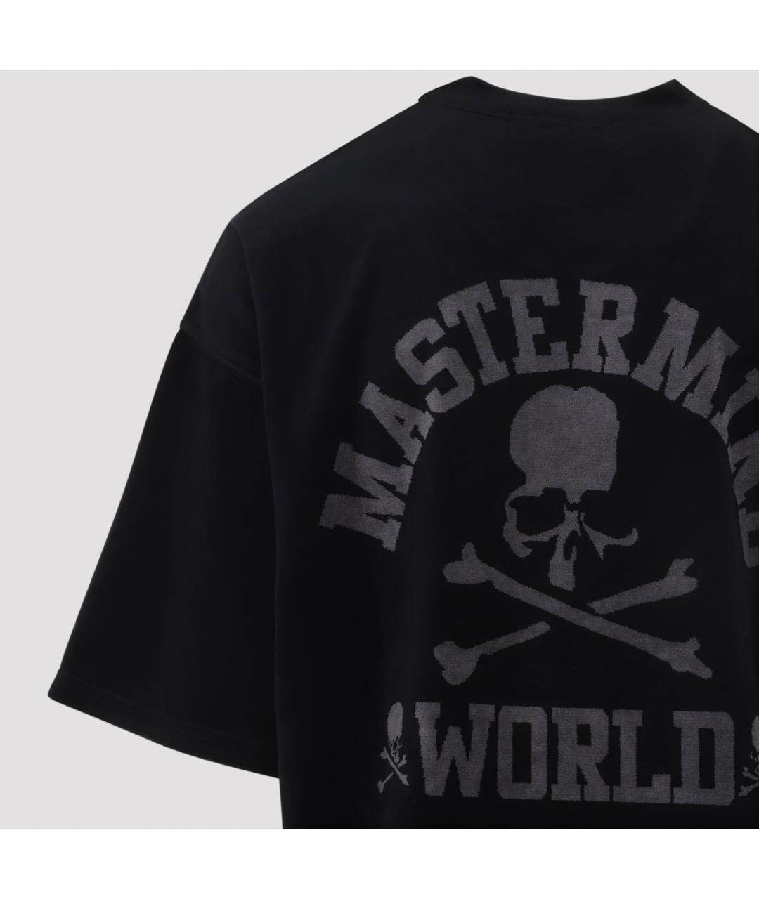 MASTERMIND WORLD Черная хлопковая футболка, фото 3
