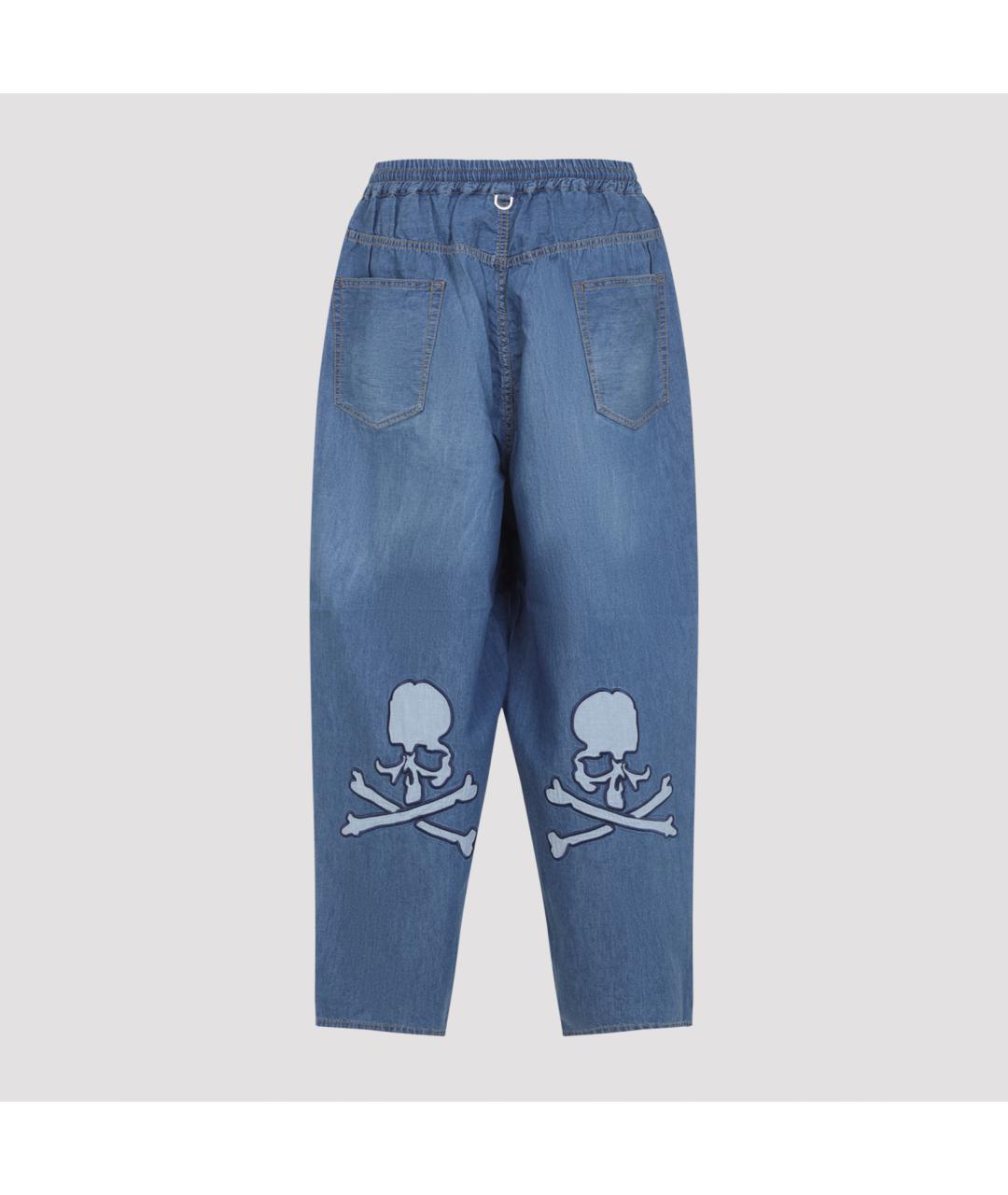 MASTERMIND JAPAN Синие хлопковые прямые джинсы, фото 2