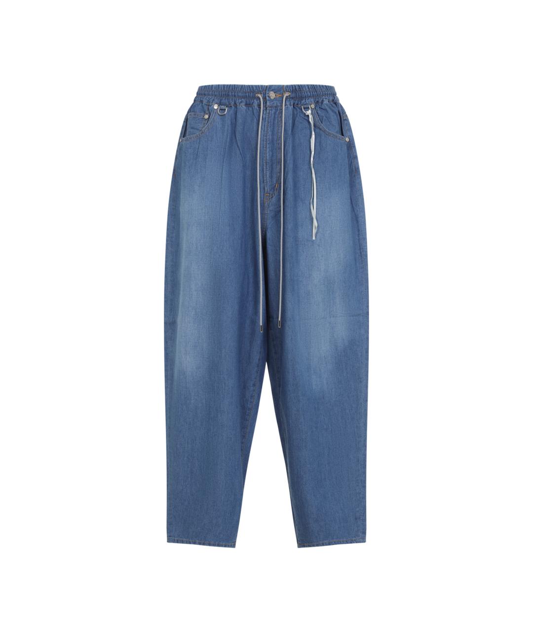 MASTERMIND JAPAN Синие хлопковые прямые джинсы, фото 1