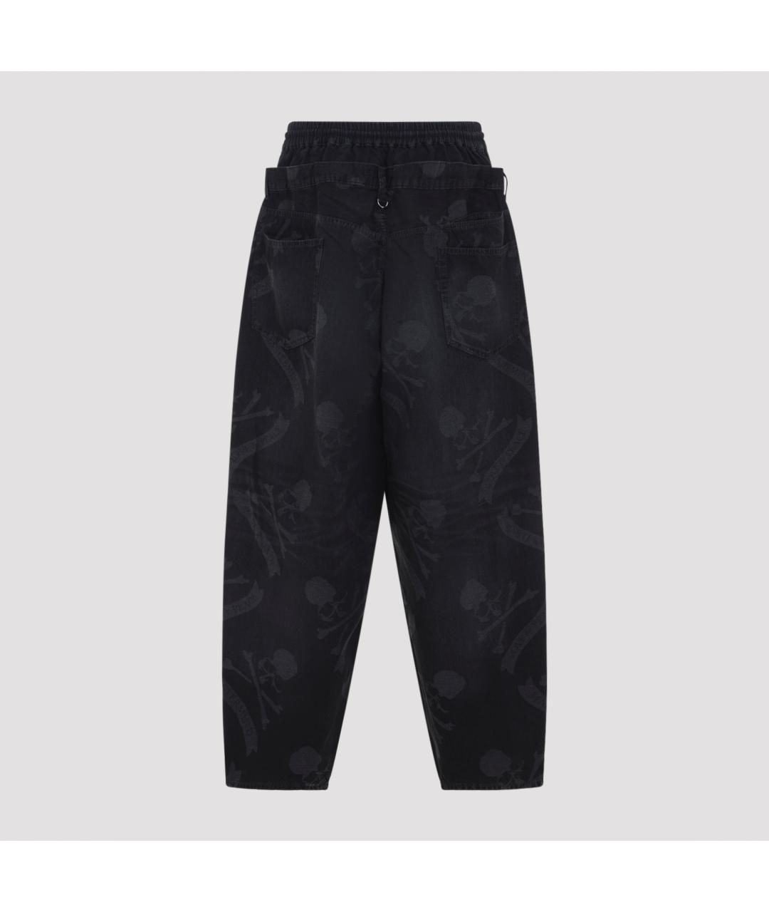 MASTERMIND WORLD Черные хлопковые прямые джинсы, фото 2