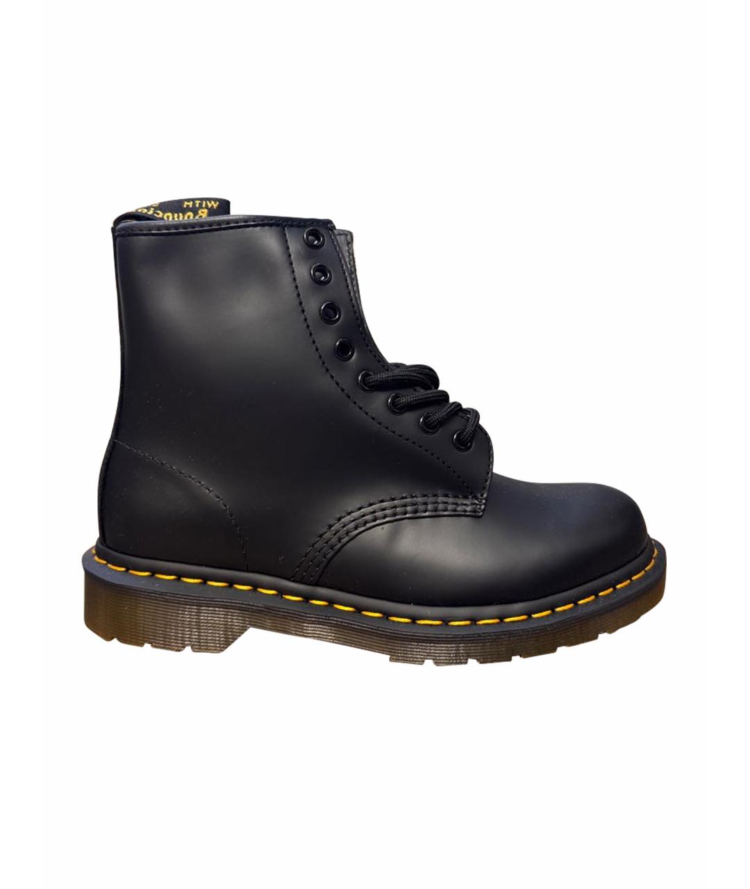 DR. MARTENS Черные кожаные ботинки, фото 1
