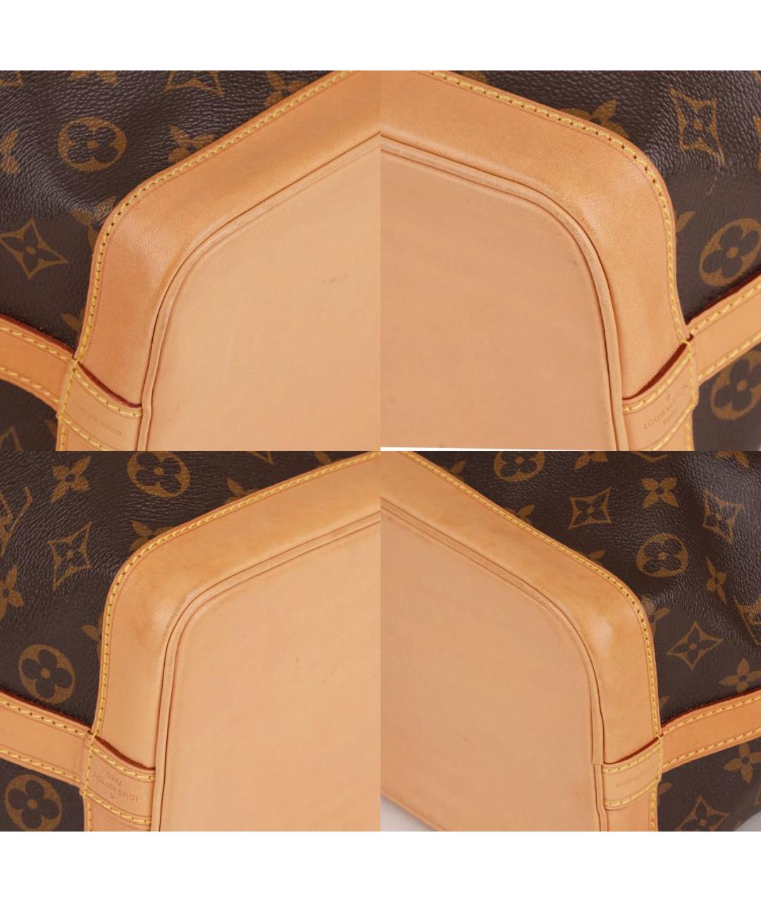 LOUIS VUITTON Коричневая кожаная сумка тоут, фото 8