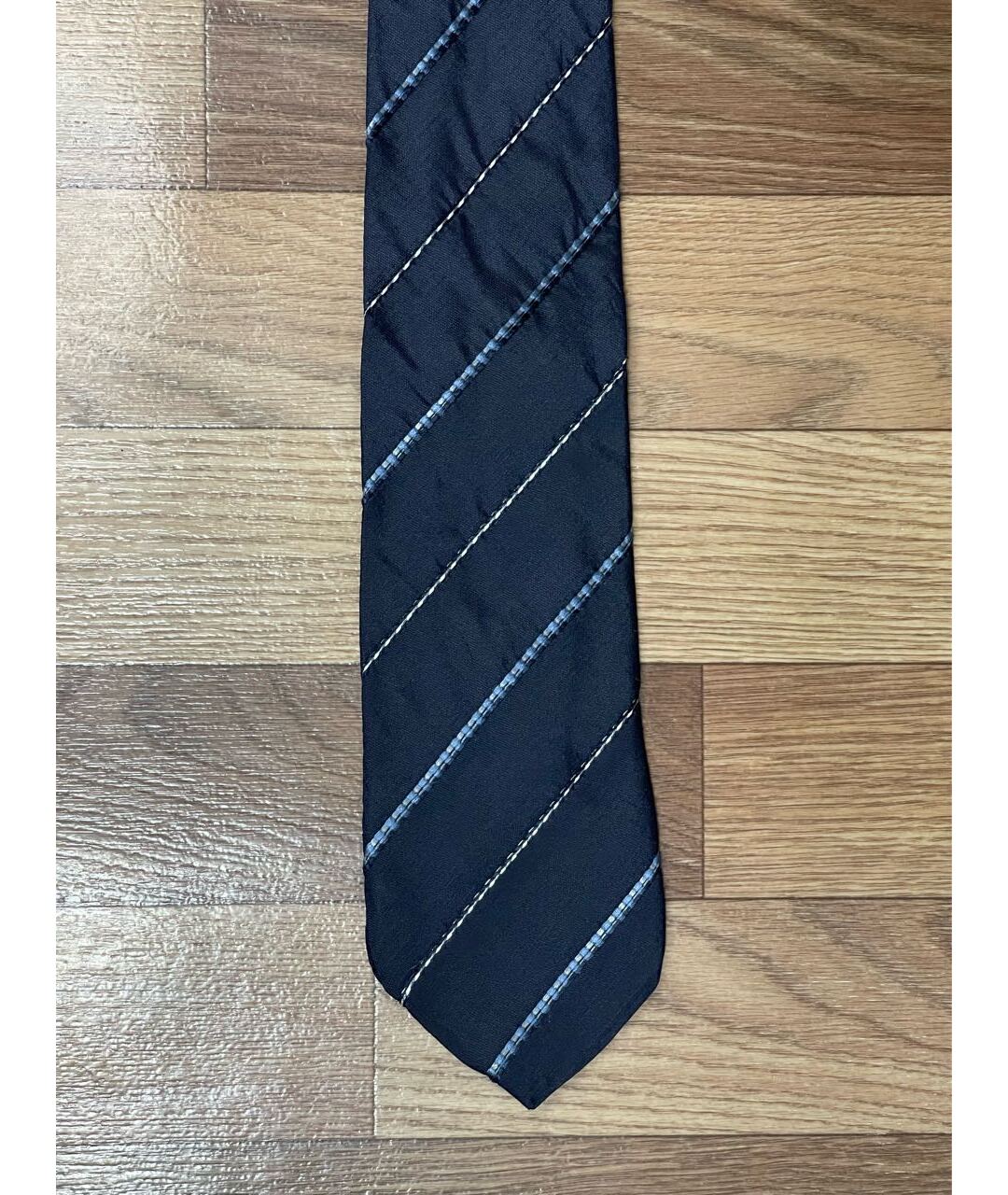 ETRO Темно-синий шелковый галстук, фото 3