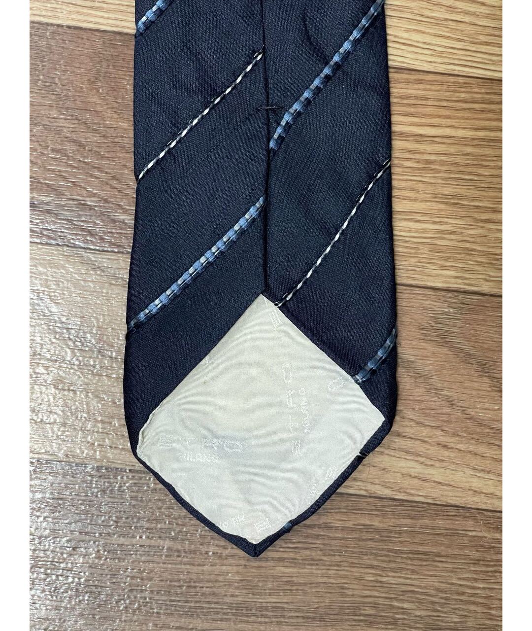 ETRO Темно-синий шелковый галстук, фото 5