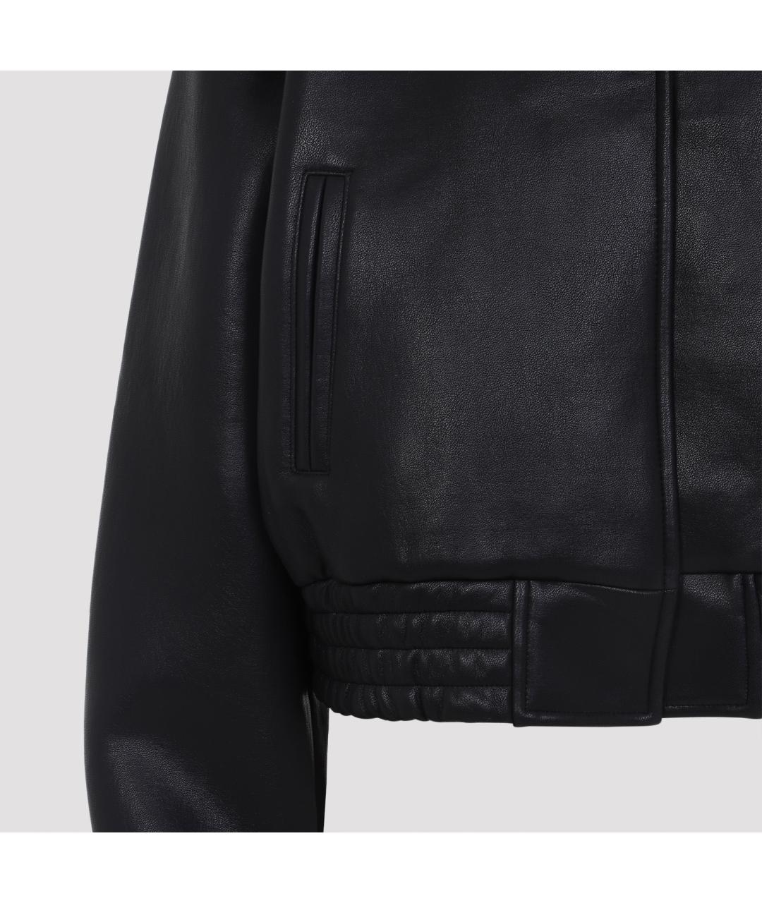 THE FRANKIE SHOP Черная полиуретановая куртка, фото 3