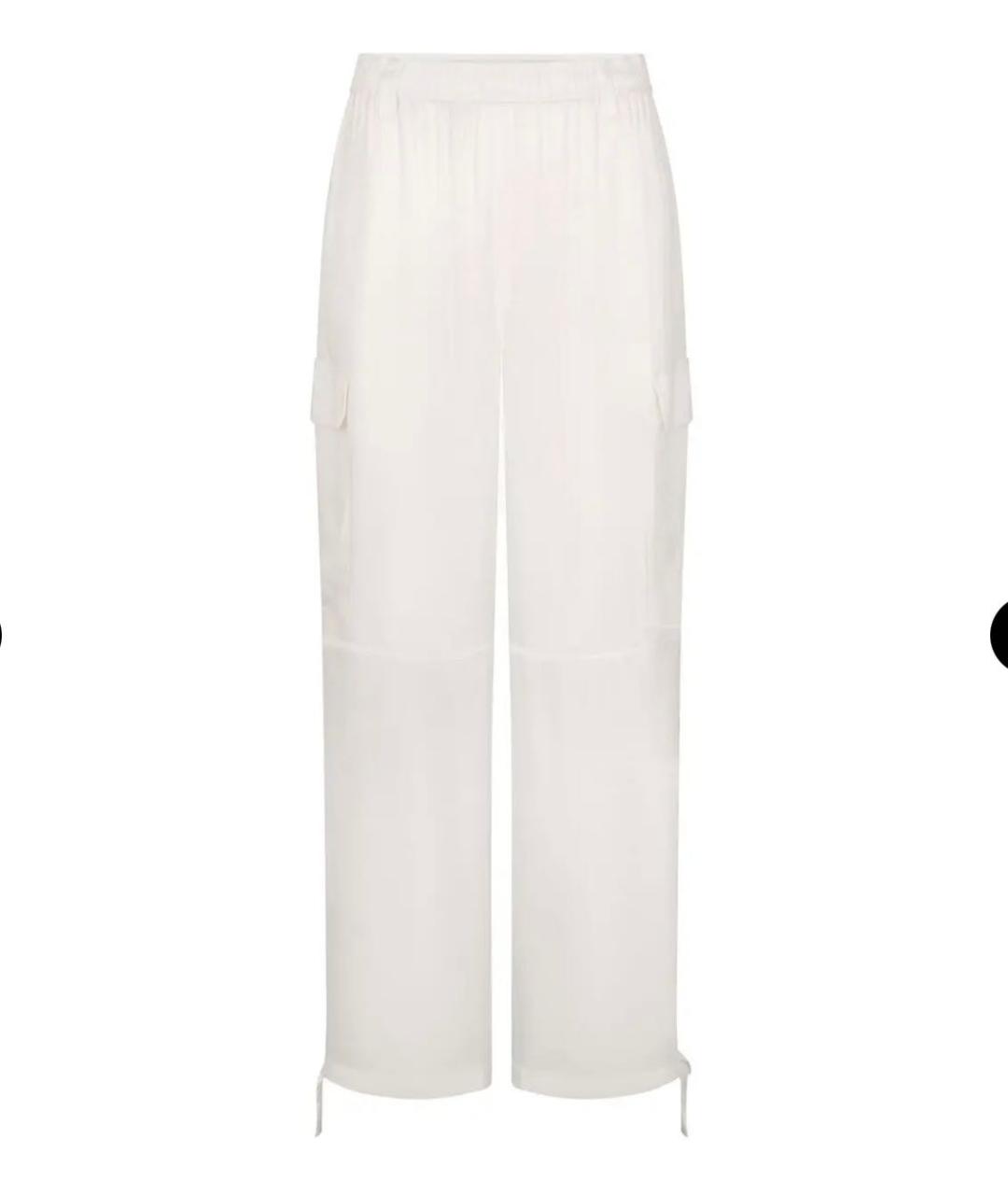 SKIMS Белые шелковые брюки широкие, фото 8