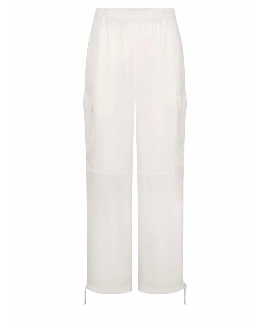 SKIMS Белые шелковые брюки широкие, фото 1