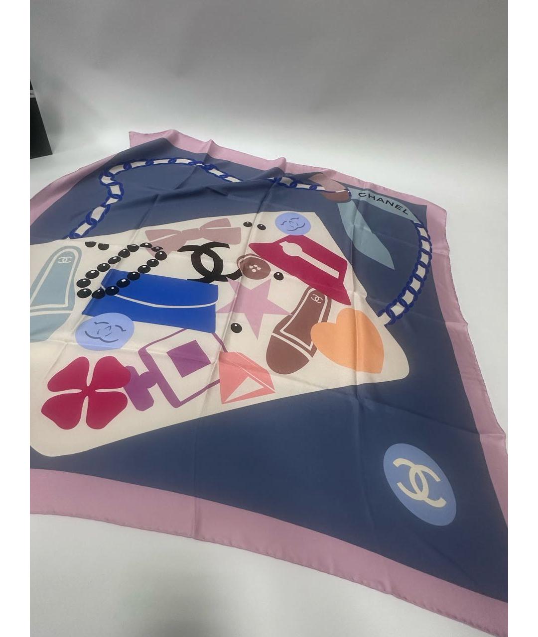 CHANEL Мульти шелковый платок, фото 4