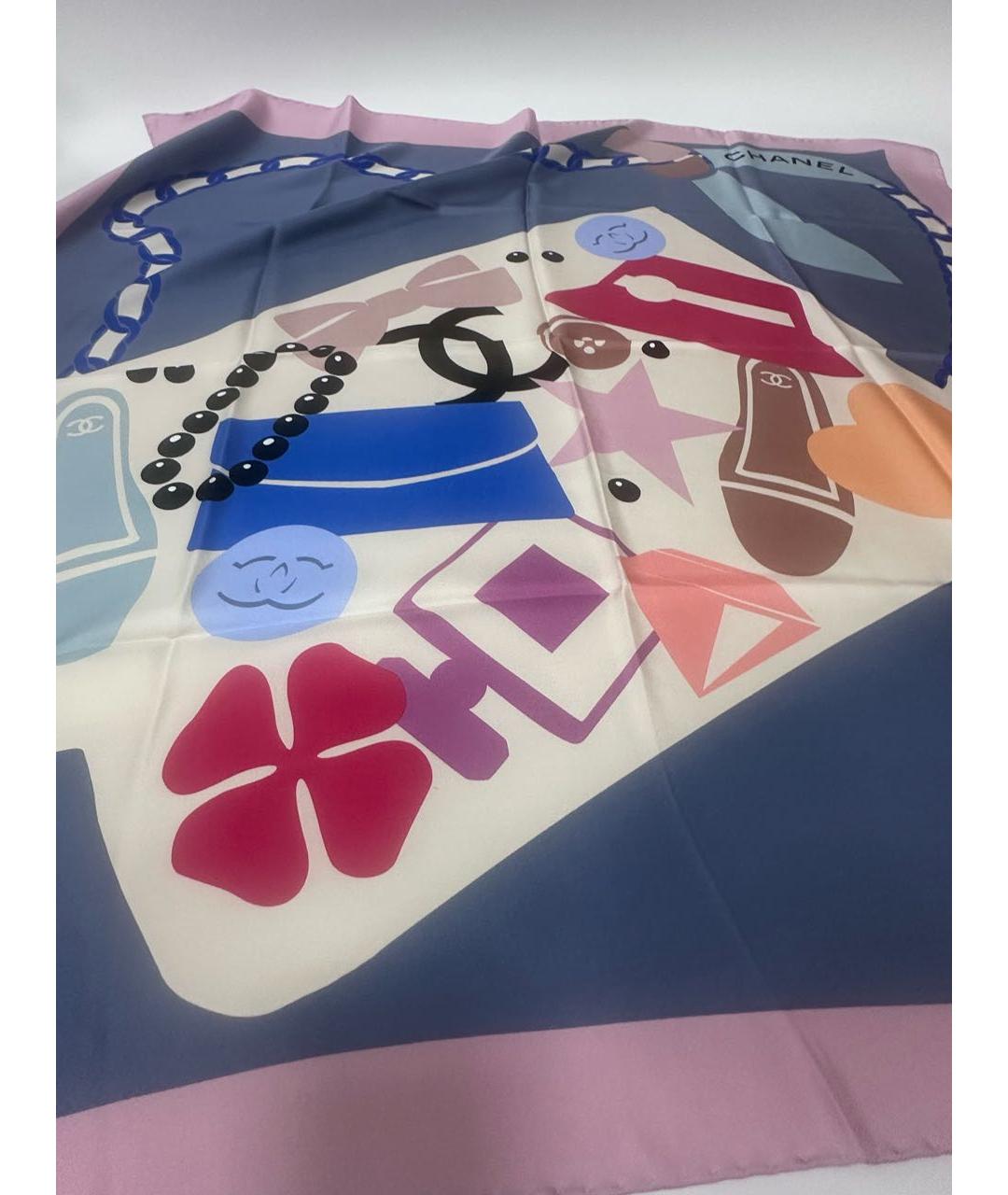 CHANEL Мульти шелковый платок, фото 5