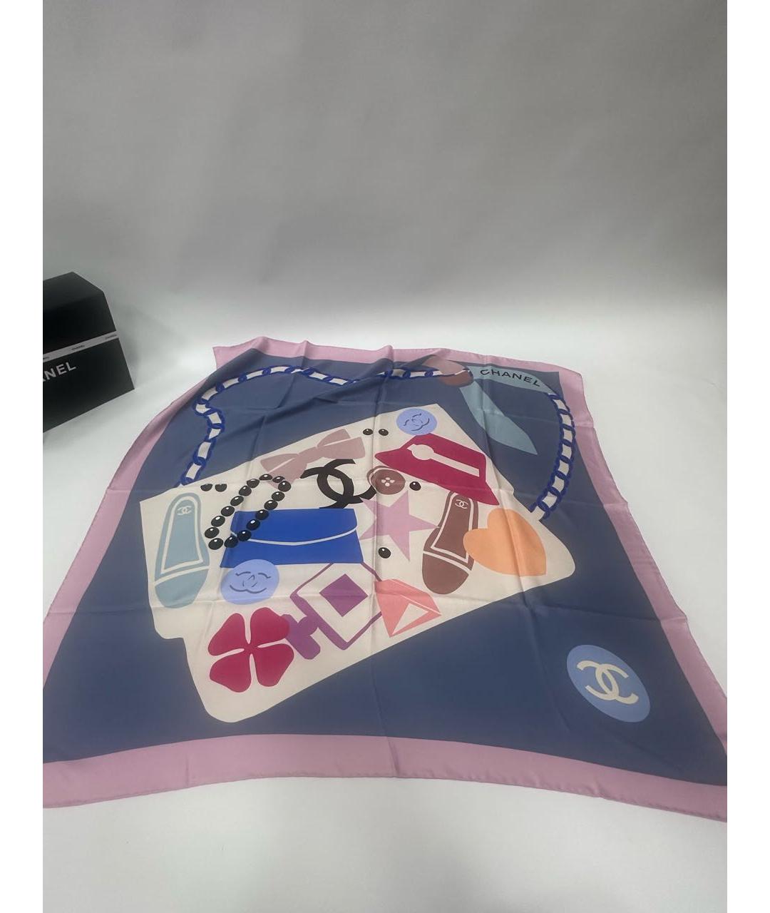 CHANEL Мульти шелковый платок, фото 2