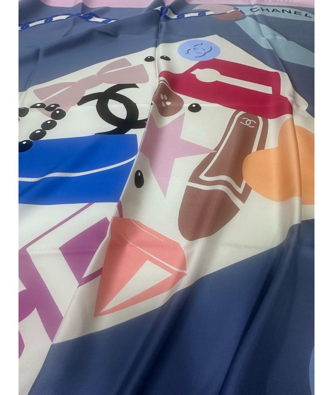 CHANEL Мульти шелковый платок, фото 7