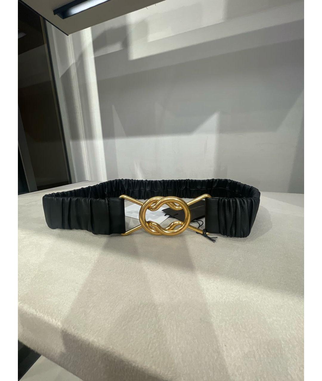 BOTTEGA VENETA Черный кожаный ремень, фото 4