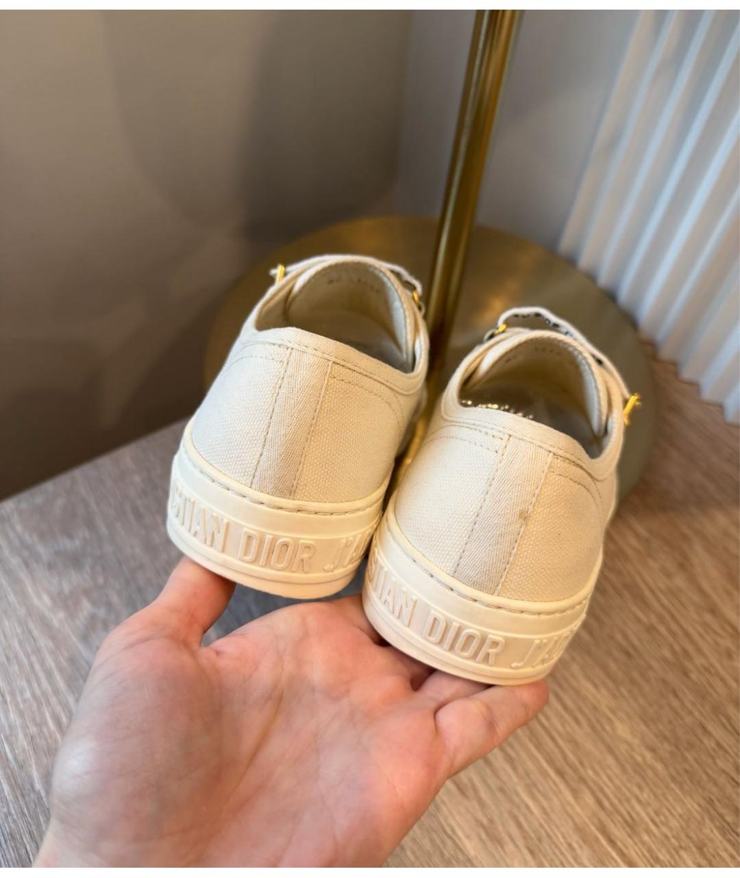 CHRISTIAN DIOR Белые текстильные кеды, фото 6