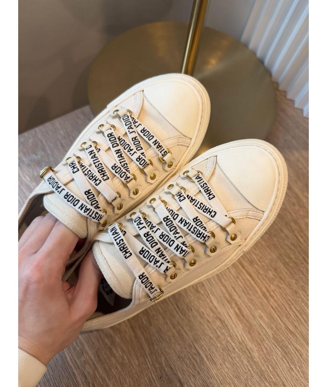 CHRISTIAN DIOR Белые текстильные кеды, фото 7